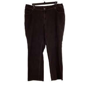 Lane Bryant Corduroy Pants Size 24 Brown